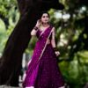 Wine Georgette Sequence Work Lehenga Choli