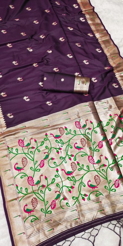 MB 389 Wine Soft Paithani Silk Saree with Lace Work & Zari Work. Affordable Price ₹2049. Delivery 4-6 Working Days. Shop now. | Sarees, Bollywood Sarees, Creative Sarees, Designer Sarees, Embroidered Sarees, Ethnic Saree, Modern Digital sarees, Party Wear Sarees
