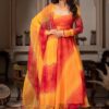 Yellow Faux Georgette Digital Print Salwar Suit