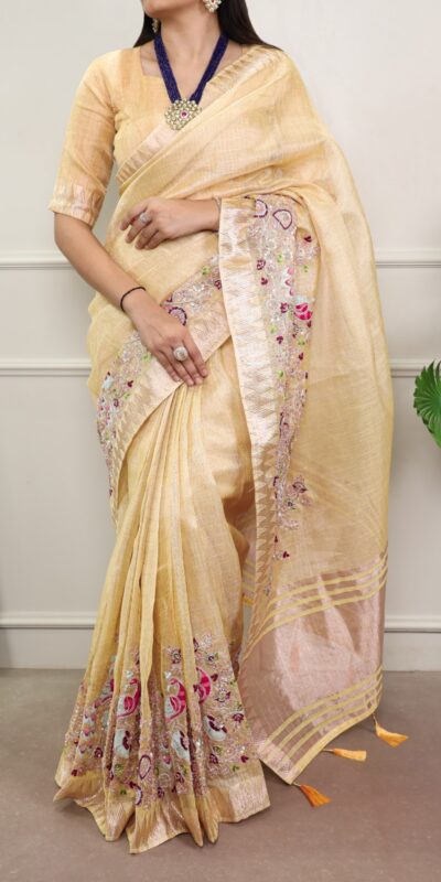 YNF 7401 Yellow in Zari Kota Tissue Zari Work & Embroidery Work Saree . Get it for ₹3199. Delivery 4-6 Working Days. Shop now. | Sarees, Bollywood Sarees, Creative Sarees, Designer Sarees, Embroidered Sarees, Ethnic Saree, Modern Digital sarees, Party Wear Sarees