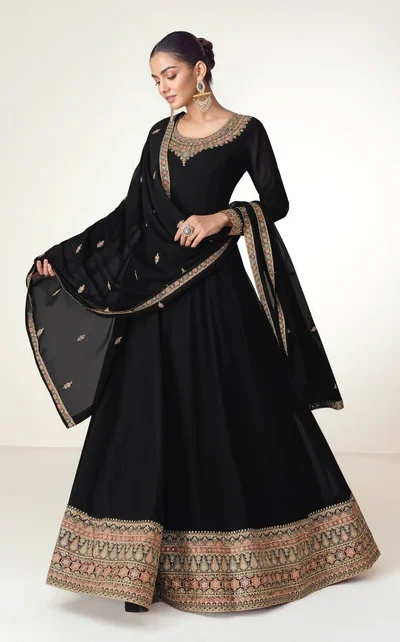 FC 10128 Black Color Blooming Georgette Embroidery Work Salwar Suit . Introductory Price ₹3449. Delivery 4-6 Working Days. Shop now. | Jump Suits, Salwar suit, Designer Suits, Casual Suits, Creative suits, Palazzo Suits, Party Wear Suits, Patiala Suits, Straight Suits