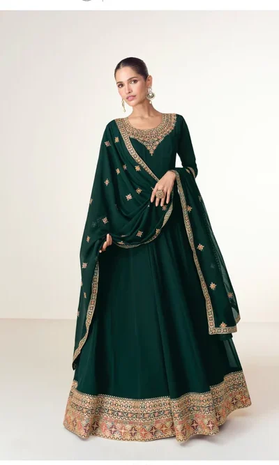 FC 10128 Green Color Blooming Georgette Embroidery Work Salwar Suit . Introductory Price ₹3449. Delivery 4-6 Working Days. Shop now. | Jump Suits, Salwar suit, Designer Suits, Casual Suits, Creative suits, Palazzo Suits, Party Wear Suits, Patiala Suits, Straight Suits