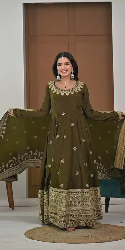 ND 5055 Mehandi NC Vichitra Silk Salwar Suit with Embroidery Work. Special Price ₹3149. Delivery 4-6 Working Days. Shop now. | Jump Suits, Salwar suit, Designer Suits, Casual Suits, Creative suits, Palazzo Suits, Party Wear Suits, Patiala Suits, Straight Suits