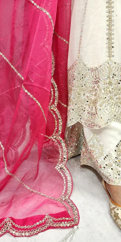 KD 1521 White Faux Georgette Salwar Suit Perfect for Wedding, Party, Pooja, Reception, Engagement – . Introductory Price ₹2099. Delivery 4-6 Working D | Jump Suits, Salwar suit, Designer Suits, Casual Suits, Creative suits, Palazzo Suits, Party Wear Suits, Patiala Suits, Straight Suits