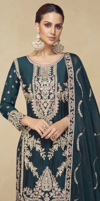 FC 717 Teall Viscous Chinon Salwar Suit with Lace Work & Embroidery Work. Exclusive Offer ₹2549. Delivery 4-6 Working Days. Shop now. | Jump Suits, Salwar suit, Designer Suits, Casual Suits, Creative suits, Palazzo Suits, Party Wear Suits, Patiala Suits, Straight Suits