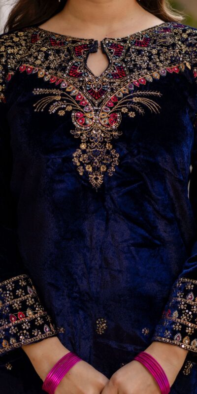ST 1164 Navy Blue 9000 Velvet Salwar Suit Perfect for Wedding, Party, Family Gatherings, Ethnic Day, Holi – . Best Price ₹2149. Delivery 4-6 Working Days. | Jump Suits, Salwar suit, Designer Suits, Casual Suits, Creative suits, Palazzo Suits, Party Wear Suits, Patiala Suits, Straight Suits