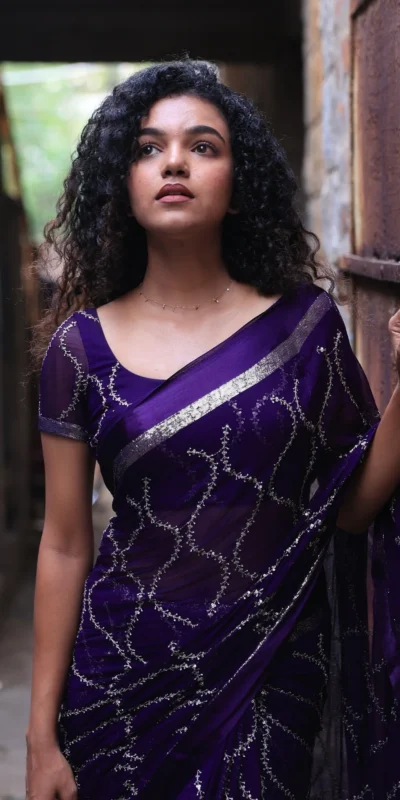 MS 505 Purple Viscose Satin Saree with Sequins Work & Embroidery Work. Special Price ₹1599. Delivery 4-6 Working Days. Shop now. | Sarees, Bollywood Sarees, Creative Sarees, Designer Sarees, Embroidered Sarees, Ethnic Saree, Modern Digital sarees, Party Wear Sarees