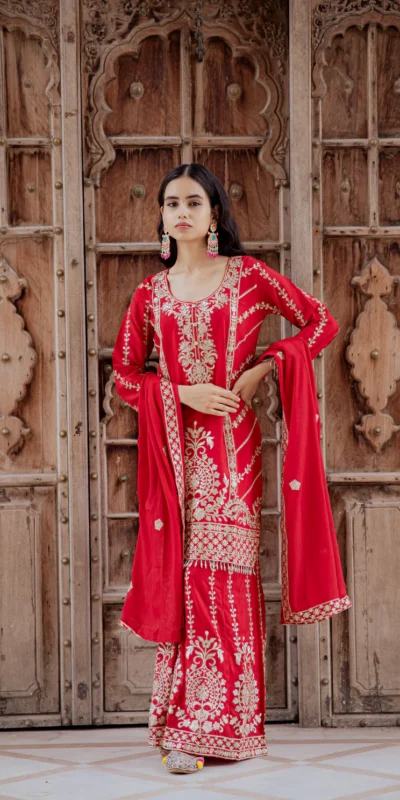 KD 1528 Red Printed Chinon Salwar Suit with Lace Work & Mirror Work. Affordable Price ₹2599. Delivery 4-6 Working Days. Shop now. | Jump Suits, Salwar suit, Designer Suits, Casual Suits, Creative suits, Palazzo Suits, Party Wear Suits, Patiala Suits, Straight Suits