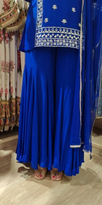 KD 1574 Royal Blue Color Faux Georgette Salwar Suit with Embroidery Work. Best Price ₹1949. Delivery 4-6 Working Days. Shop now. | Jump Suits, Straight Suits, Salwar suit, Designer Suits, Casual Suits, Creative suits, Palazzo Suits, Party Wear Suits, Patiala Suits
