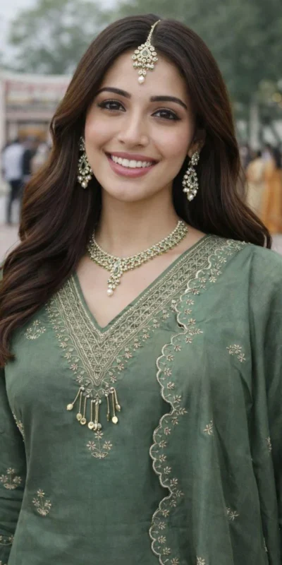 FC 4261 Green Color Roman Silk Salwar Suit with Embroidery Work. Available at ₹2549 only. Delivery 4-6 Working Days. Shop now. | Jump Suits, Salwar suit, Designer Suits, Casual Suits, Creative suits, Palazzo Suits, Party Wear Suits, Patiala Suits, Straight Suits