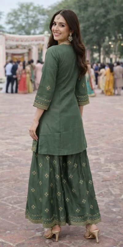 FC 4261 Green Color Roman Silk Salwar Suit with Embroidery Work. Available at ₹2549 only. Delivery 4-6 Working Days. Shop now. | Jump Suits, Salwar suit, Designer Suits, Casual Suits, Creative suits, Palazzo Suits, Party Wear Suits, Patiala Suits, Straight Suits