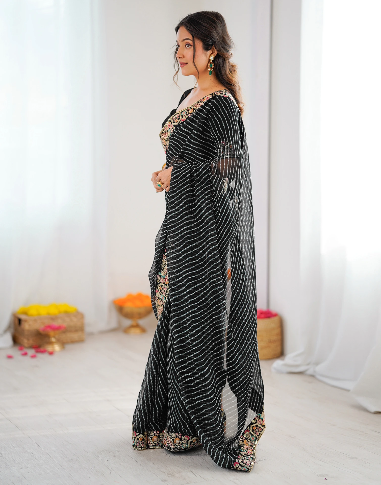 SP 79 Black Faux Georgette Saree Perfect for Wedding, Party, Lohri, Engagement, Baby Shower – . Now at just ₹1999. Delivery 4-6 Working Days. Shop now | Sarees, Bollywood Sarees, Creative Sarees, Designer Sarees, Embroidered Sarees, Ethnic Saree, Modern Digital sarees, Party Wear Sarees
