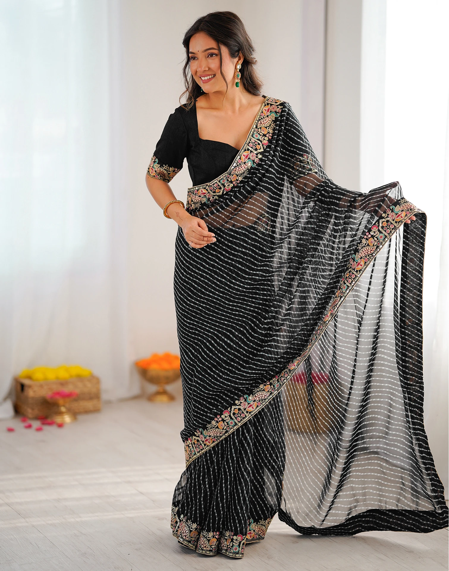 SP 79 Black Faux Georgette Saree Perfect for Wedding, Party, Lohri, Engagement, Baby Shower – . Now at just ₹1999. Delivery 4-6 Working Days. Shop now | Sarees, Bollywood Sarees, Creative Sarees, Designer Sarees, Embroidered Sarees, Ethnic Saree, Modern Digital sarees, Party Wear Sarees