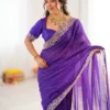 SP 79 Purple Faux Georgette Saree Perfect for Wedding, Party, Lohri, Engagement, Baby Shower – . Now at just ₹1999. Delivery 4-6 Working Days. Shop now | Sarees, Bollywood Sarees, Creative Sarees, Designer Sarees, Embroidered Sarees, Ethnic Saree, Modern Digital sarees, Party Wear Sarees