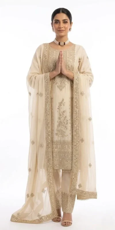 ZD 10020 Off White Chinon Silk Salwar Suit Perfect for Wedding, Party, Ganesh Chaturthi, Baby Shower, Makar Sankranti – . Affordable Price ₹1999. | Jump Suits, Salwar suit, Designer Suits, Casual Suits, Creative suits, Palazzo Suits, Party Wear Suits, Patiala Suits, Straight Suits