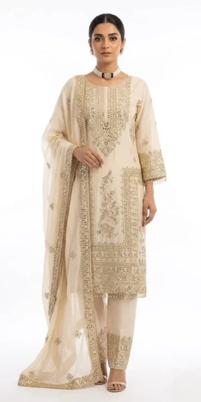 ZD 10020 Off White Chinon Silk Salwar Suit Perfect for Wedding, Party, Ganesh Chaturthi, Baby Shower, Makar Sankranti – . Affordable Price ₹1999. | Jump Suits, Salwar suit, Designer Suits, Casual Suits, Creative suits, Palazzo Suits, Party Wear Suits, Patiala Suits, Straight Suits