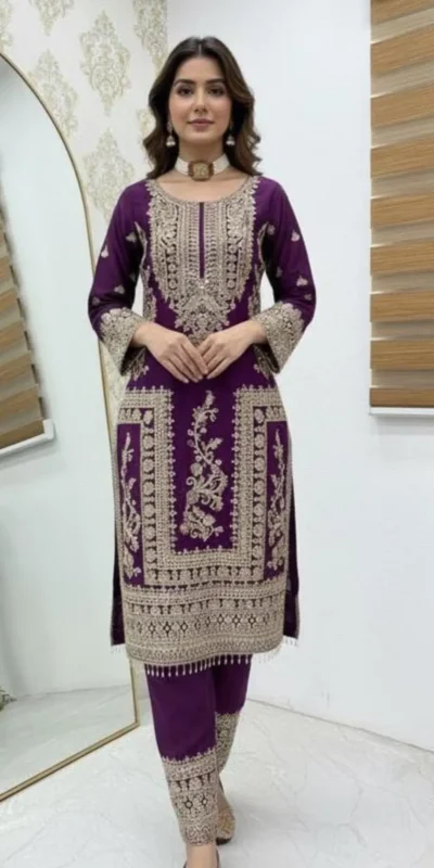 ZD 10020 Wine Chinon Silk Salwar Suit Perfect for Wedding, Party, Ganesh Chaturthi, Baby Shower, Makar Sankranti – . Affordable Price ₹1999. | Jump Suits, Salwar suit, Designer Suits, Casual Suits, Creative suits, Palazzo Suits, Party Wear Suits, Patiala Suits, Straight Suits