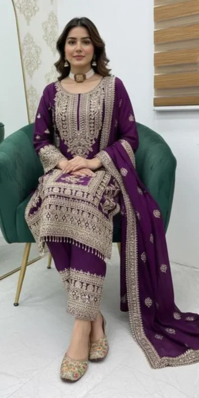 ZD 10020 Wine Chinon Silk Salwar Suit Perfect for Wedding, Party, Ganesh Chaturthi, Baby Shower, Makar Sankranti – . Affordable Price ₹1999. | Jump Suits, Salwar suit, Designer Suits, Casual Suits, Creative suits, Palazzo Suits, Party Wear Suits, Patiala Suits, Straight Suits
