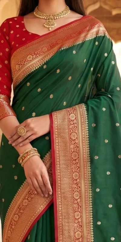 MB 6079 Green Soft Banarasi Silk Saree with Zari Work & Moti Work. Introductory Price ₹1949. Delivery 4-6 Working Days. Shop now. | Sarees, Bollywood Sarees, Creative Sarees, Designer Sarees, Embroidered Sarees, Ethnic Saree, Modern Digital sarees, Party Wear Sarees