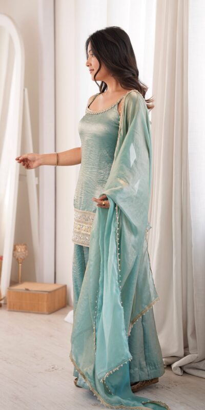 ZSR 3177 Sea Green in Doremon Crush Embroidery Work & Mirror Work Salwar Suit . Best Price ₹2099. Delivery 4-6 Working Days. Shop now. | Jump Suits, Salwar suit, Designer Suits, Casual Suits, Creative suits, Palazzo Suits, Party Wear Suits, Patiala Suits, Straight Suits