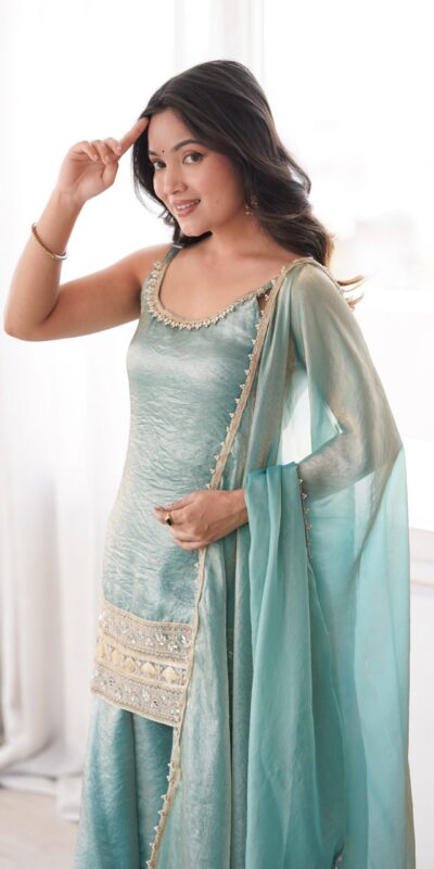 ZSR 3177 Sea Green in Doremon Crush Embroidery Work & Mirror Work Salwar Suit . Best Price ₹2099. Delivery 4-6 Working Days. Shop now. | Jump Suits, Salwar suit, Designer Suits, Casual Suits, Creative suits, Palazzo Suits, Party Wear Suits, Patiala Suits, Straight Suits