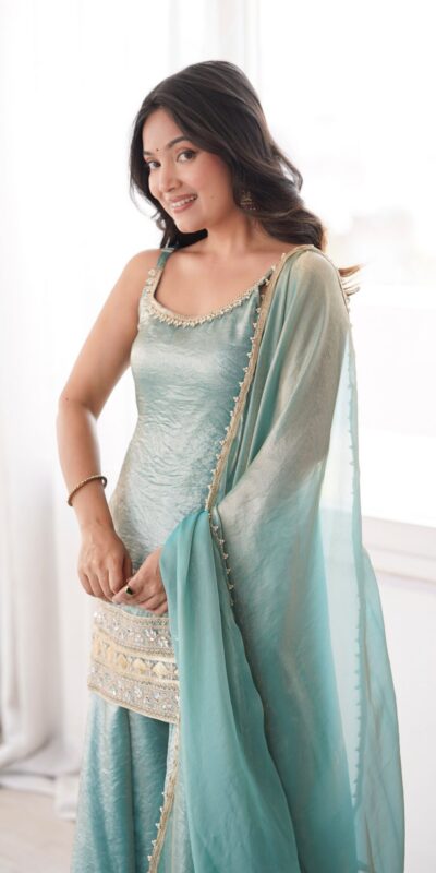 ZSR 3177 Sea Green in Doremon Crush Embroidery Work & Mirror Work Salwar Suit . Best Price ₹2099. Delivery 4-6 Working Days. Shop now. | Jump Suits, Salwar suit, Designer Suits, Casual Suits, Creative suits, Palazzo Suits, Party Wear Suits, Patiala Suits, Straight Suits