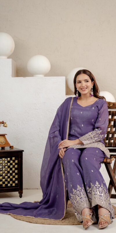 MD 3103 Lavender Crunchy Silk Salwar Suit with Embroidery Work & Sequins Work. Exclusive Offer ₹2399. Delivery 4-6 Working Days. Shop now. | Jump Suits, Salwar suit, Designer Suits, Casual Suits, Creative suits, Palazzo Suits, Party Wear Suits, Patiala Suits, Straight Suits