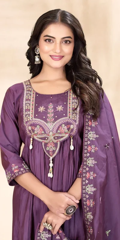 DIVA 136 Lavender in Viscose Roman Silk Embroidery Work & Hand Work Salwar Suit . Best Price ₹2099. Delivery 4-6 Working Days. Shop now. | Jump Suits, Salwar suit, Designer Suits, Casual Suits, Creative suits, Palazzo Suits, Party Wear Suits, Patiala Suits, Straight Suits