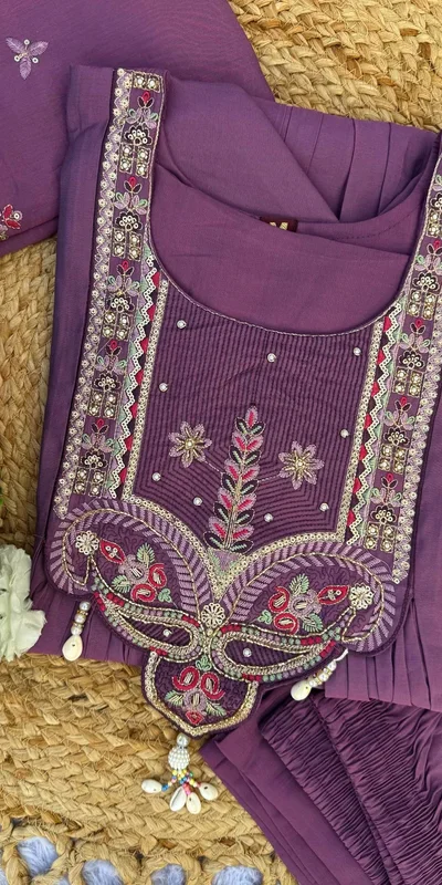 DIVA 136 Lavender in Viscose Roman Silk Embroidery Work & Hand Work Salwar Suit . Best Price ₹2099. Delivery 4-6 Working Days. Shop now. | Jump Suits, Salwar suit, Designer Suits, Casual Suits, Creative suits, Palazzo Suits, Party Wear Suits, Patiala Suits, Straight Suits