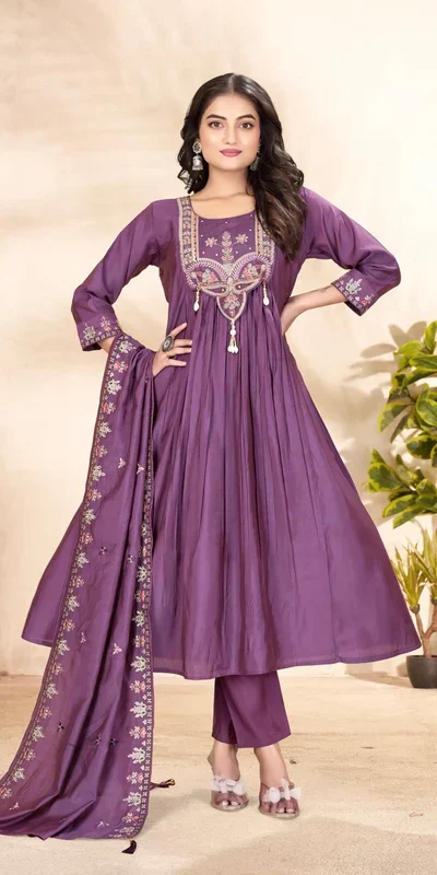 DIVA 136 Lavender in Viscose Roman Silk Embroidery Work & Hand Work Salwar Suit . Best Price ₹2099. Delivery 4-6 Working Days. Shop now. | Jump Suits, Salwar suit, Designer Suits, Casual Suits, Creative suits, Palazzo Suits, Party Wear Suits, Patiala Suits, Straight Suits