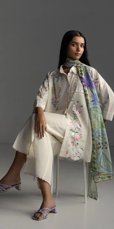 FC 1228 Cream Cambric Cotton Salwar Suit with Digital Print & Embroidery Work. Festive Deal ₹2499. Delivery 4-6 Working Days. Shop now. | Jump Suits, Salwar suit, Designer Suits, Casual Suits, Creative suits, Palazzo Suits, Party Wear Suits, Patiala Suits, Straight Suits