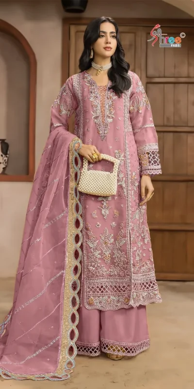 FC 1232 Pink| Chiffon Salwar Suit with Embroidery Work & Sequins Work. Introductory Price ₹2649. Delivery 4-6 Working Days. Shop now. | Jump Suits, Salwar suit, Designer Suits, Casual Suits, Creative suits, Palazzo Suits, Party Wear Suits, Patiala Suits, Straight Suits