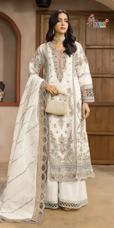 FC 1232 White| White Chiffon Salwar Suit with Embroidery Work & Sequins Work. Introductory Price ₹2649. Delivery 4-6 Working Days. Shop now. | Jump Suits, Salwar suit, Designer Suits, Casual Suits, Creative suits, Palazzo Suits, Party Wear Suits, Patiala Suits, Straight Suits