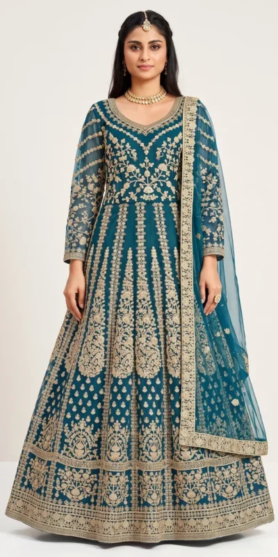FC 2701 Teal Sequins Work & Embroidery Work Salwar Suitin Peach Butterfly Net. Grab it for ₹3149. Delivery 4-6 Working Days. Shop now. | Jump Suits, Salwar suit, Designer Suits, Casual Suits, Creative suits, Palazzo Suits, Party Wear Suits, Patiala Suits, Straight Suits