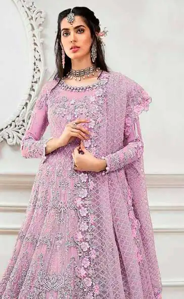 AGF Ramsha R 244 Pink Top :- Heavy Butterfly Net Work :- Embroidery With Multi Work Bottom :- Dull Santoon Wedding, Party, Festive @2249 | Anarkali Suits, Bollywood Anarkali, Creative-Anarkali, Designer Anarkali, Embroidered Anarkali, Party Wear Anarkali