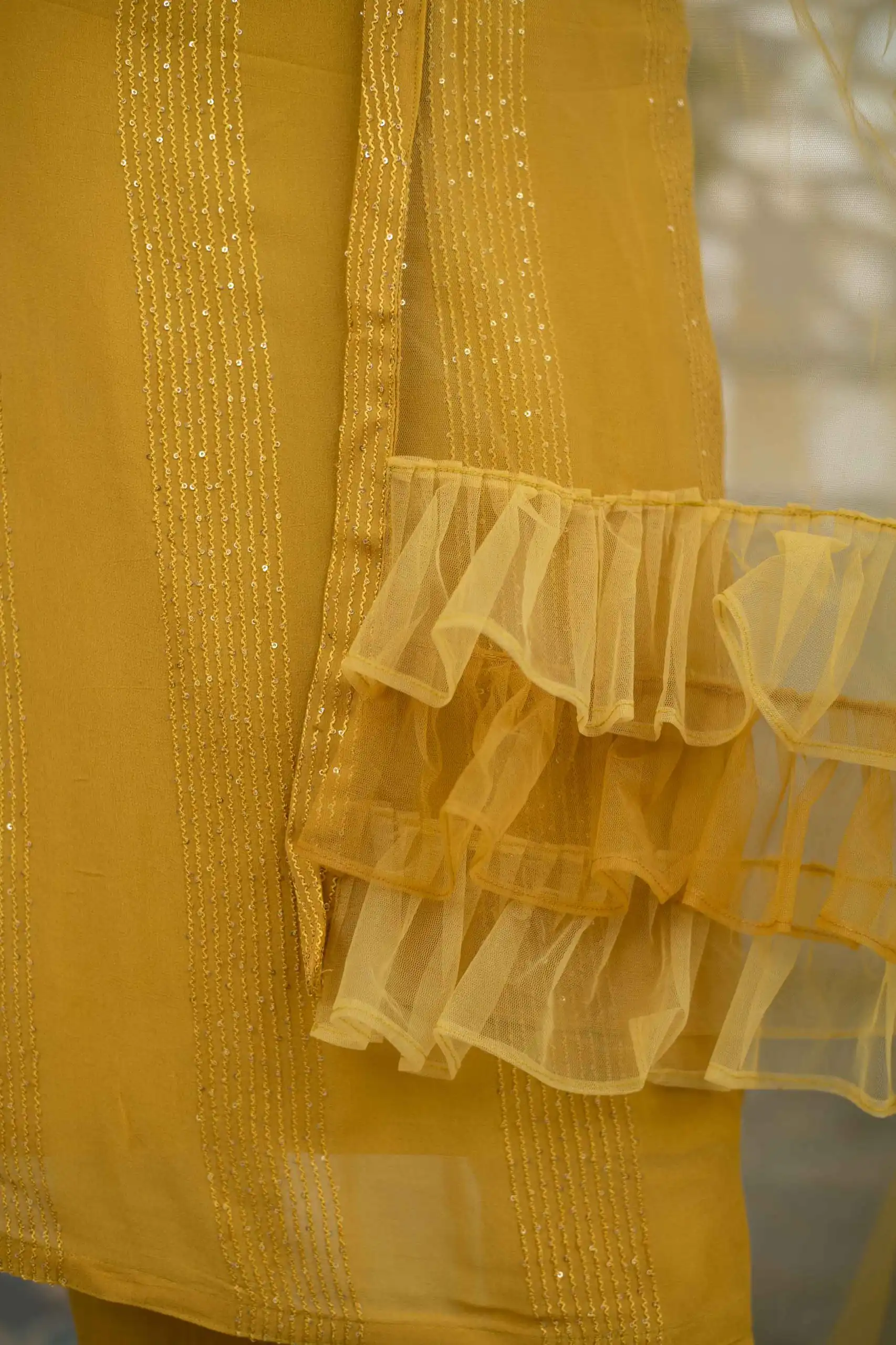 RTCKD 1040 Yellow Top: Heavy Rayon Dupatta: Net Work: Fancy Thread Embroidery Sequence Work Party, Wedding, Festive @1649/- Only | Salwar suit, Designer Suits, Casual Suits, Creative suits, Party Wear Suits, Straight Suits