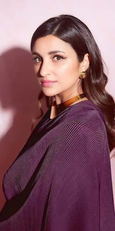 BT 1083 Purple Saree : Premium Chinon Silk Work : Dazzling Pleating Work Casual, Party Wear, Wedding Parineeti Chopra Pleated Saree @1499/- | Sarees, Bollywood Sarees, Creative Sarees, Designer Sarees, Embroidered Sarees, Party Wear Sarees