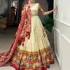 Angelic Yellow Color Tussar Silk With Heavy Tassels patola printed  Lehenga Choli