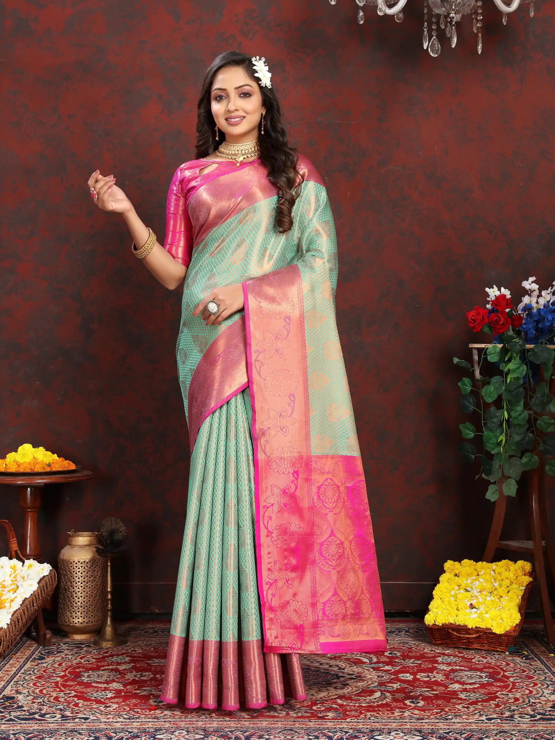 MB™3269 Green Color Lichi Silk Gold, Silver Zari Weaving Saree Casual, Party Wear Wedding, Events, Festival, Etc. Expected Delivery 4-6 Working Days @1599/- | Sarees, Bollywood Sarees, Creative Sarees, Designer Sarees, Embroidered Sarees, Ethnic Saree, Modern Digital sarees, Party Wear Sarees