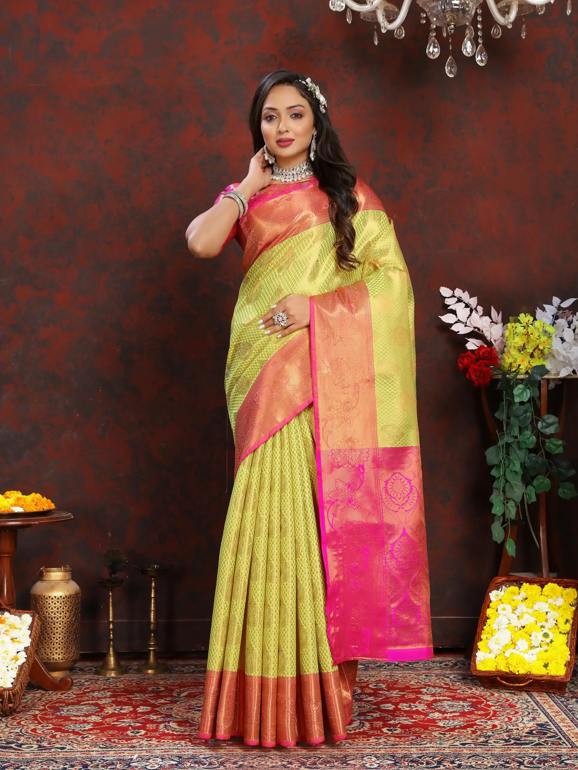 MB™3269 Parrot Green Color Lichi Silk Gold And Silver Zari Saree Casual Wedding, Events Party Wear Festival Etc. Expected Delivery 4-6 Working Days @1599/ | Sarees, Bollywood Sarees, Creative Sarees, Designer Sarees, Embroidered Sarees, Ethnic Saree, Modern Digital sarees, Party Wear Sarees