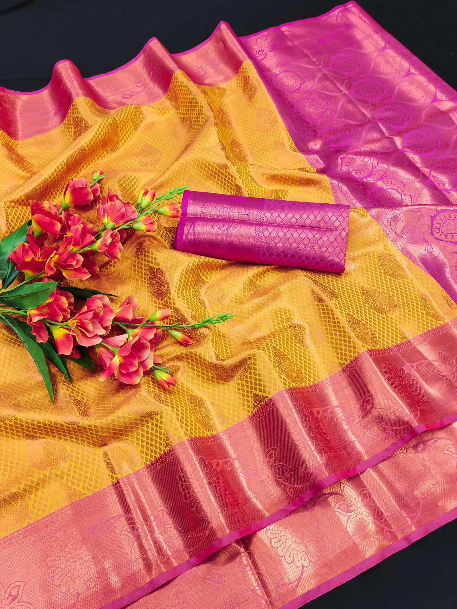 MB™3269 Yellow Color Lichi Silk Gold, Silver Zari Weaving Saree Casual, Wedding, Events, Party Wear, Festival, Etc. Expected Delivery 4-6 Working Days @1599 | Sarees, Bollywood Sarees, Creative Sarees, Designer Sarees, Embroidered Sarees, Ethnic Saree, Modern Digital sarees, Party Wear Sarees