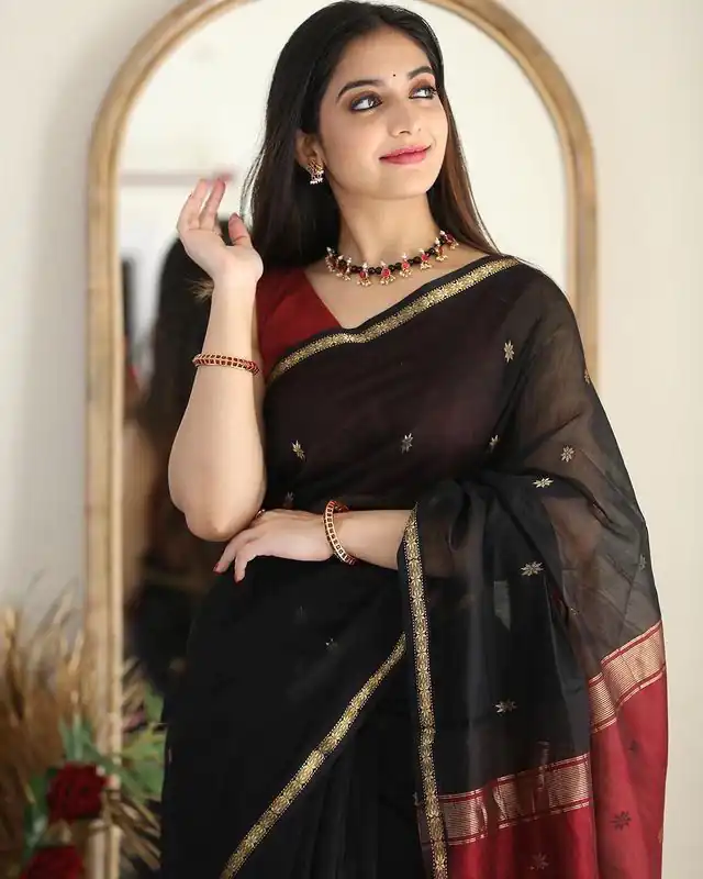 KP 5034 Black Color Soft Lilan Slab Jacquard  Work Saree Casual, Party Wear, Wedding, Events Etc. Expected Delivery 4-6 Working Days @1449/- | Sarees, Bollywood Sarees, Creative Sarees, Designer Sarees, Embroidered Sarees, Ethnic Saree, Modern Digital sarees, Party Wear Sarees