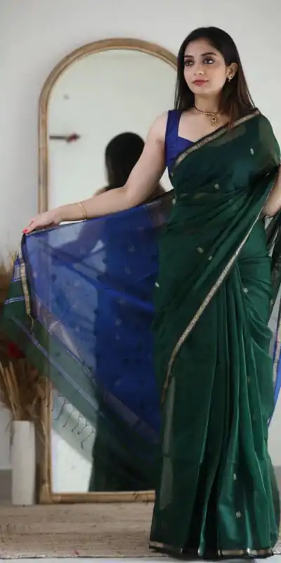 KP 5034 Dark Green Color Soft Lilan Slab Jacquard Work Saree Casual, Party Wear, Wedding, Events Etc. Expected Delivery 4-6 Working Days @1449/- | Sarees, Bollywood Sarees, Creative Sarees, Designer Sarees, Embroidered Sarees, Ethnic Saree, Modern Digital sarees, Party Wear Sarees