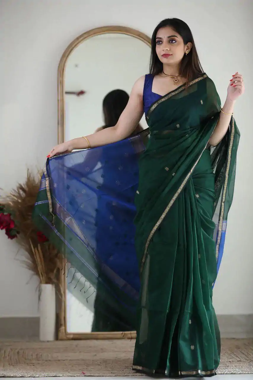KP 5034 Dark Green Color Soft Lilan Slab Jacquard  Work Saree Casual, Party Wear, Wedding, Events Etc. Expected Delivery 4-6 Working Days @1449/- | Sarees, Bollywood Sarees, Creative Sarees, Designer Sarees, Embroidered Sarees, Ethnic Saree, Modern Digital sarees, Party Wear Sarees