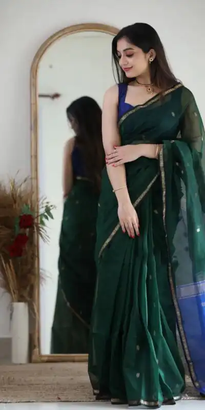 KP 5034 Dark Green Color Soft Lilan Slab Jacquard Work Saree Casual, Party Wear, Wedding, Events Etc. Expected Delivery 4-6 Working Days @1449/- | Sarees, Bollywood Sarees, Creative Sarees, Designer Sarees, Embroidered Sarees, Ethnic Saree, Modern Digital sarees, Party Wear Sarees