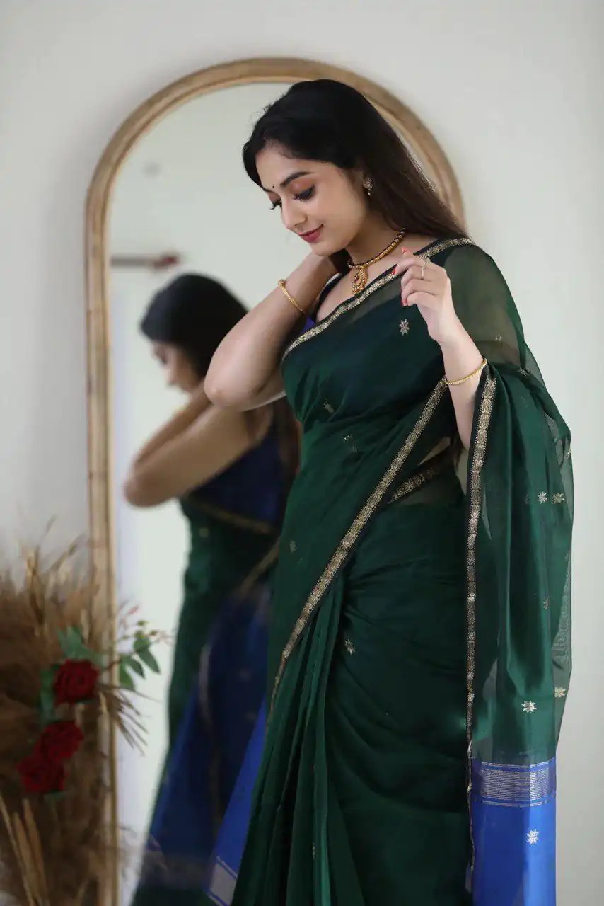 KP 5034 Dark Green Color Soft Lilan Slab Jacquard  Work Saree Casual, Party Wear, Wedding, Events Etc. Expected Delivery 4-6 Working Days @1449/- | Sarees, Bollywood Sarees, Creative Sarees, Designer Sarees, Embroidered Sarees, Ethnic Saree, Modern Digital sarees, Party Wear Sarees
