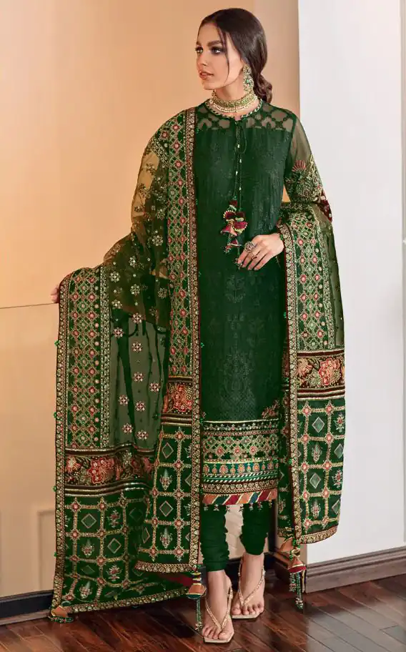 Ds 129 Green Color Georgette Embroidery Stone work Sharara suit Wedding, Party, Festive, Events Etc. Expected Delivery 4-6 Working Days @2049/- | Salwar suit, Designer Suits, Casual Suits, Creative suits, Palazzo Suits, Party Wear Suits, Straight Suits