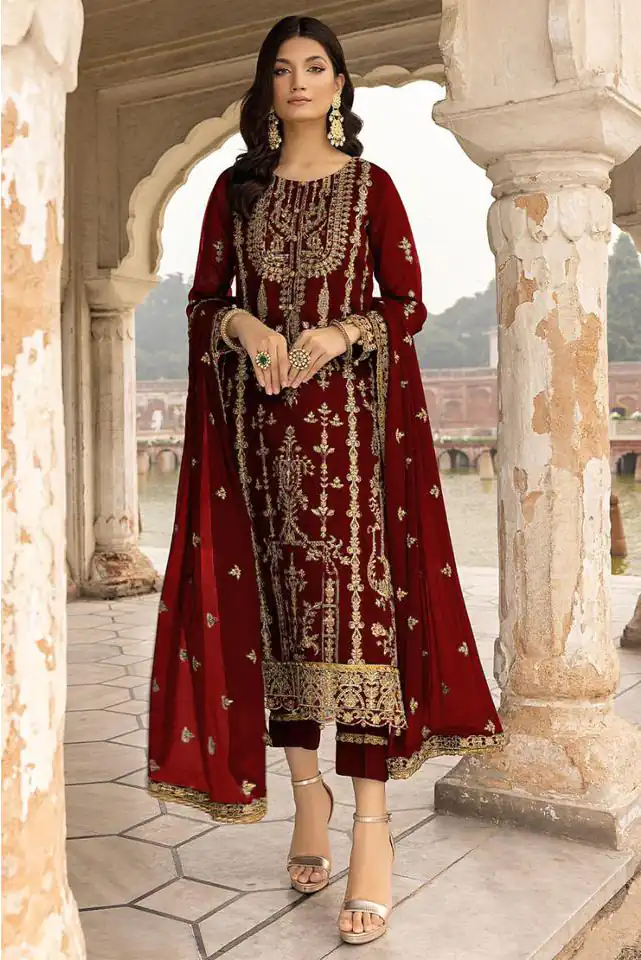 DS 1012 Maroon Color Georgette Embroidered Sequence Salwar Suit Casual, Party, Wedding, Festive, Events Etc. Expected Delivery 4-6 Working Days @1799/- | Salwar suit, Designer Suits, Casual Suits, Creative suits, Palazzo Suits, Party Wear Suits, Patiala Suits, Straight Suits