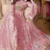 Attractive Pink Color Heavy Net with sequence And Embroidery With stone work Anarkali Suit