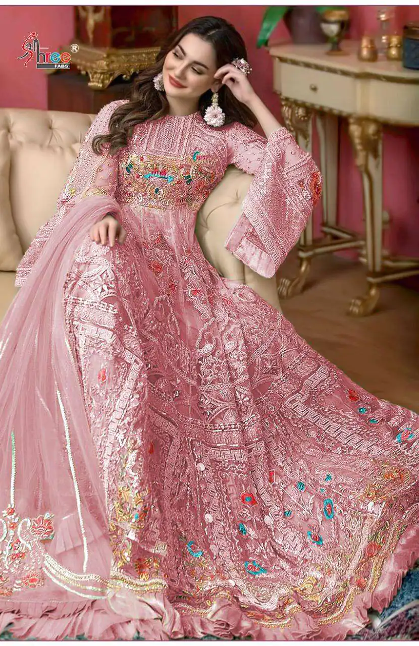 FC:-241Pink color heavy net with Embroidery And Sequence Stone Work Classic Anarkali Suit Wedding,Party,Festive@2299/- Only | Anarkali Suits, Bollywood Anarkali, Creative-Anarkali, Designer Anarkali, Embroidered Anarkali, Party Wear Anarkali
